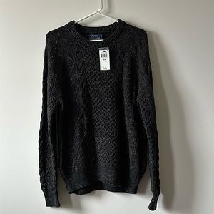 polo ralph lauren aran crew sweater M